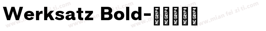 Werksatz Bold字体转换